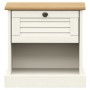 Mesita de noche VIGO madera maciza de pino blanco 42x35x42 cm de vidaXL, Mesitas de noche - Ref: Foro24-353155, Precio: 54,10...