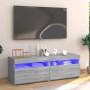 Mueble de TV con luces LED gris Sonoma 120x35x40 cm en Muebles TV | Comprar online en Foru.es