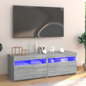 Mueble de TV con luces LED gris Sonoma 120x35x40 cm en Muebles TV | Comprar online en Foru.es
