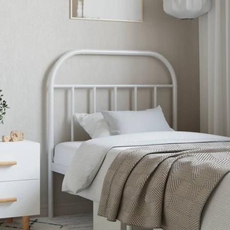 Cabecero de metal blanco 90 cm de vidaXL, Cabeceros y pies de cama - Ref: Foro24-353712, Precio: 23,89 €, Descuento: %