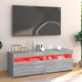 Mueble de TV con luces LED gris Sonoma 120x35x40 cm en Muebles TV | Comprar online en Foru.es