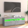 Mueble de TV con luces LED gris Sonoma 120x35x40 cm en Muebles TV | Comprar online en Foru.es