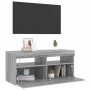 Mueble de TV con luces LED gris Sonoma 90x35x40 cm en Muebles TV | Comprar online en Foru.es