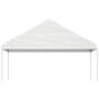 Cenador con techo polietileno blanco 5,88x2,23x3,75 m de vidaXL, Carpas y cenadores - Ref: Foro24-362639, Precio: 192,24 €, D...