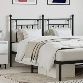 Cabecero de metal negro 140 cm de vidaXL, Cabeceros y pies de cama - Ref: Foro24-353570, Precio: 45,40 €, Descuento: %
