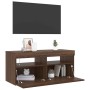 Mueble de TV con luces LED roble marrón 90x35x40 cm en Muebles TV | Comprar online en Foru.es
