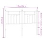 Cabecero de metal negro 140 cm de vidaXL, Cabeceros y pies de cama - Ref: Foro24-353570, Precio: 47,12 €, Descuento: %