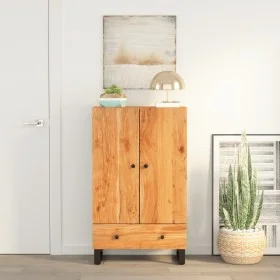 Aparador con cajón hierro y madera maciza acacia 60x33x100 cm de vidaXL, Aparadores - Ref: Foro24-352934, Precio: 223,41 €, D...
