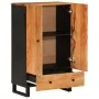 Aparador con cajón hierro y madera maciza acacia 60x33x100 cm de vidaXL, Aparadores - Ref: Foro24-352934, Precio: 223,41 €, D...