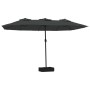 Sombrilla doble gris antracita 449x245 cm de vidaXL, Sombrillas - Ref: Foro24-362947, Precio: 184,50 €, Descuento: %