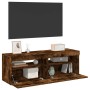 Muebles de TV con luces LED 2 uds roble ahumado 60x35x40 cm en Muebles TV | Comprar online en Foru.es