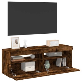 Muebles de TV con luces LED 2 uds roble ahumado 60x35x40 cm en Muebles TV | Comprar online en Foru.es