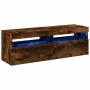 Muebles de TV con luces LED 2 uds roble ahumado 60x35x40 cm en Muebles TV | Comprar online en Foru.es