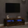 Muebles de TV con luces LED 2 uds roble ahumado 60x35x40 cm en Muebles TV | Comprar online en Foru.es