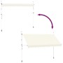 Toldo retráctil de operación manual 400 cm crema en Toldos | Comprar online en Foru.es
