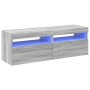 Muebles de TV 2 uds con luces LED gris Sonoma 60x35x40 cm en Muebles TV | Comprar online en Foru.es