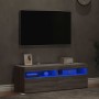 Muebles de TV 2 uds con luces LED gris Sonoma 60x35x40 cm en Muebles TV | Comprar online en Foru.es