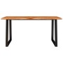 Mesa de comedor con borde vivo madera maciza acacia 160x80x75cm de vidaXL, Mesas de cocina y de comedor - Ref: Foro24-353290,...