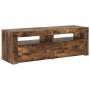 Mueble de TV con luces LED roble ahumado 120x35x40 cm en Muebles TV | Comprar online en Foru.es