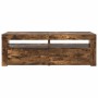 Mueble de TV con luces LED roble ahumado 120x35x40 cm en Muebles TV | Comprar online en Foru.es