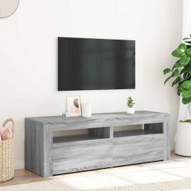 Mueble de TV con luces LED gris Sonoma 120x35x40 cm en Muebles TV | Comprar online en Foru.es