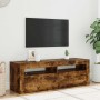 Mueble de TV con luces LED color roble ahumado 120x35x40 cm en Muebles TV | Comprar online en Foru.es