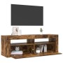 Mueble de TV con luces LED color roble ahumado 120x35x40 cm en Muebles TV | Comprar online en Foru.es