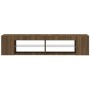 Mueble de TV con luces LED marrón roble 135x39x30 cm en Muebles TV | Comprar online en Foru.es