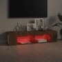 Mueble de TV con luces LED marrón roble 135x39x30 cm en Muebles TV | Comprar online en Foru.es