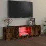 Mueble de TV con luces LED roble ahumado 120x30x36 cm en Muebles TV | Comprar online en Foru.es