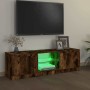 Mueble de TV con luces LED roble ahumado 120x30x36 cm en Muebles TV | Comprar online en Foru.es