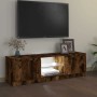 Mueble de TV con luces LED roble ahumado 120x30x36 cm en Muebles TV | Comprar online en Foru.es