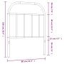 Cabecero de metal blanco 75 cm de vidaXL, Cabeceros y pies de cama - Ref: Foro24-353710, Precio: 22,30 €, Descuento: %