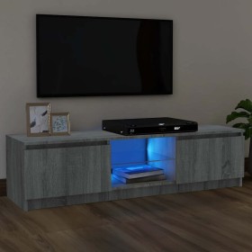 Mueble de TV con luces LED gris Sonoma 120x30x36 cm en Muebles TV | Comprar online en Foru.es