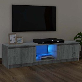 Mueble de TV con luces LED gris Sonoma 120x30x36 cm en Muebles TV | Comprar online en Foru.es