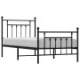 Estructura de cama con cabecero y estribo metal negro 80x200 cm de vidaXL, Camas y somieres - Ref: Foro24-353546, Precio: 88,...