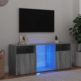 Mueble de TV con luces LED gris Sonoma 120x30x50 cm en Muebles TV | Comprar online en Foru.es