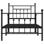 Estructura de cama con cabecero y estribo metal negro 80x200 cm de vidaXL, Camas y somieres - Ref: Foro24-353546, Precio: 88,...