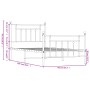 Estructura de cama con cabecero y estribo metal negro 80x200 cm de vidaXL, Camas y somieres - Ref: Foro24-353546, Precio: 88,...