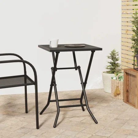 Mesa de jardín plegable malla acero gris antracita 50x50x72 cm de vidaXL, Mesas de jardín - Ref: Foro24-362748, Precio: 67,41...