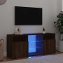 Mueble de TV con luces LED marrón roble 120x30x50 cm en Muebles TV | Comprar online en Foru.es