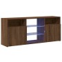 Mueble de TV con luces LED marrón roble 120x30x50 cm en Muebles TV | Comprar online en Foru.es