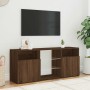 Mueble de TV con luces LED marrón roble 120x30x50 cm en Muebles TV | Comprar online en Foru.es