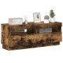 Mueble de TV con luces LED roble ahumado 100x35x40 cm en Muebles TV | Comprar online en Foru.es