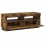 Mueble de TV con luces LED roble ahumado 100x35x40 cm en Muebles TV | Comprar online en Foru.es