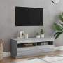 Mueble de TV con luces LED gris Sonoma 100x35x40 cm en Muebles TV | Comprar online en Foru.es