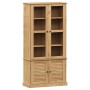 Armario con vitrina VIGO madera maciza de pino 85x35x170 cm de vidaXL, Librerías y estanterías - Ref: Foro24-353193, Precio: ...