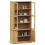 Armario con vitrina VIGO madera maciza de pino 85x35x170 cm de vidaXL, Librerías y estanterías - Ref: Foro24-353193, Precio: ...