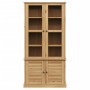 Armario con vitrina VIGO madera maciza de pino 85x35x170 cm de vidaXL, Librerías y estanterías - Ref: Foro24-353193, Precio: ...