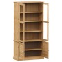 Armario con vitrina VIGO madera maciza de pino 85x35x170 cm de vidaXL, Librerías y estanterías - Ref: Foro24-353193, Precio: ...